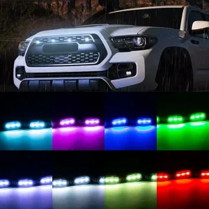 Raptor Grille Decorative Lights Eagle Eye Car Warning Lights Signal Small Yellow LED Grid Driving Light for Pickup Toyota Tacoma