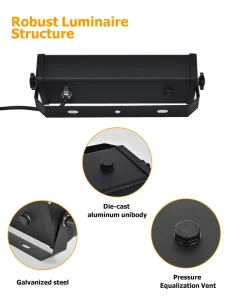 Ready 11000LM 220LM/W AI Smart APP Control Aluminum IP66 LED Flood Light for Commercial Building