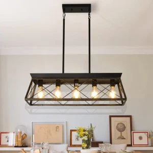 Ready in USA 5-Light Pendant Chandelier Hanging Light for Dining Room Kitchen Living Room (Bulb Not Included)