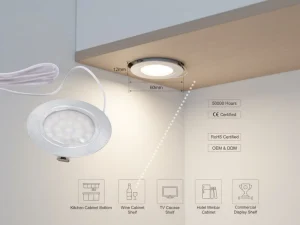 Recessed Aluminium LED Cabinet Light with 60mm Cutout Eco Friendly Dimmable for Under Cabinet and Shelf Lighting 5046 0