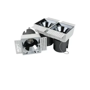 Recessed Anti Glare LED COB Spotlight Square Shaped Aluminum Ceiling Light 10W for Living Room Kitchen Bedroom