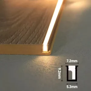 Recessed Backlight LED Aluminum Profile Cabinet Layer Channel Silicone Diffuser Wardrobe Bookshelf Closet Hidden Bar Strip Light