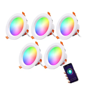 Recessed Commercial Household Ceiling Rgb Led Down Lights 9w Smart Led Downlights Recessed Lighting