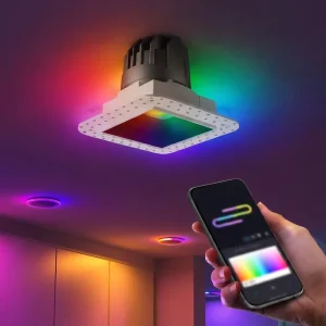 Recessed Downlight Anti Glare Smart Control for Hotel Commercial RGB LED Tunable Modular Spotlight COB Living Room