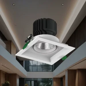 Recessed Gimble Grille Downlight Adjustable Embedded Ceiling Lamp