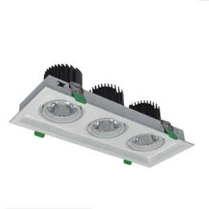 Recessed Grille Gimble Downlight Adjustable Ceiling Lamp for Guest Room Restaurant Reception Lighting Layout