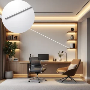 Recessed LED Aluminum Profile with Diffuser Cover Dimmable High CRI 90 for Custom Interior Strip Lighting Projects YB1017 33