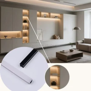 Recessed LED Cabinet Lighting with Black/White Plastic Diffuser 12V DC Dimmable for Display Case YB1015-0