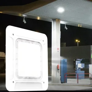 Recessed LED Canopy Light IP65 Rated Wall Mounted Industrial Wall Lights 180W 200W 240W Aluminum Gas Station Lights