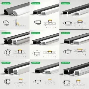 Recessed LED Linear Channel for Decorative Lighting LED Channel LED Strip Light 1m 2m 3m Plaster LED Aluminium Profile for LEDs