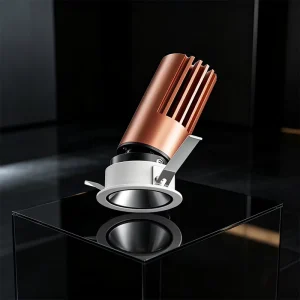 Recessed LED Spotlight Round Shape Aluminum High Brightness Anti Glare Commercial Lighting 2700K 4000K Ceiling Cabinet