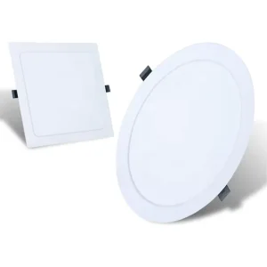 Recessed Mounted Indoor Ceiling 5W 9W 12W 18W 24W 36W SMD Square & Round Commercial Ultra Slim LED Panel Light