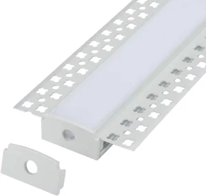 Recessed Plaster Invisible LED Linear Light Flush Mounted Into Drywall for Minimalist Modern Interior Wall Design