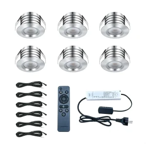 Recessed Spotlight 3W 12V Waterproof LED Mini Downlight Set for Outdoor Pergola Light Cabinet Lighting