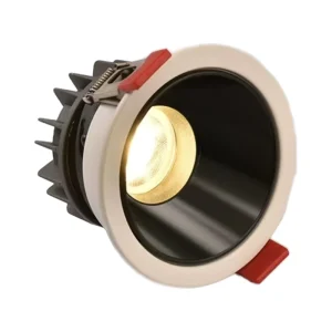 Recessed Spotlight LED Ceiling Anti-Glare Eye Protection COB Downlight Black Aluminum for Bedroom Bathroom