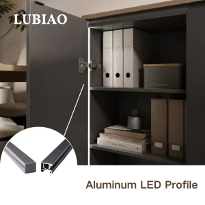 Recessed Style Aluminum LED Profile Alternative for Modern Closet System Front Mounted Cabinet Linear Illumination YB1022 44