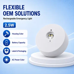 Rechargeable 220V IP20 Emergency Light Wall Surface Mounted 3 Hours Backup with CE Certification