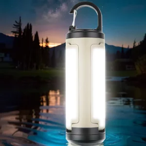 Rechargeable 3 Leaf Side Lamp LED Camping Lantern Portable Outdoor Hanging Light 6 Mode Flashlight Emergency Camping Light