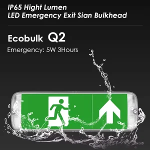 Rechargeable Emergency Bulkhead 3 Hour Backup Emergency Lamp Fire Safety Bulkhead Light