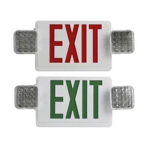 Rechargeable Fire Safety Indicator Exit Sign Emergency Combo Red Green Letters Exit Sign Light for Hotel Mall School Public