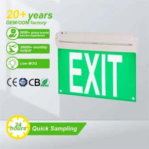Rechargeable IP65 LED Emergency Exit Sign Light for Home