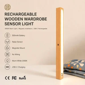 Rechargeable Infrared Sensor LED Under Cabinet Light Wall Mounted Modern Bedroom Closet Light Kitchen Wardrobe Shoe Cabinet