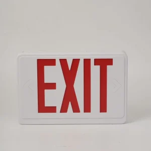 Rechargeable LED Exit Sign Emergency Light 3W IP30 Double Sided Wall Mounted ABS White Indoor 220V Li Ion Battery 3H Emergency