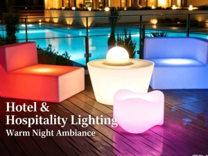 Rechargeable LED Furniture Light 12Hrs Battery IP68 Waterproof Remote Control for PE Plastic Chair