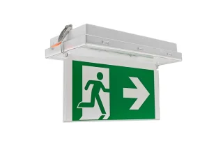 Rechargeable LED Indoor Emergency Exit Sign IP65 Acrylic Running Man Right Arrow with 3 Hours Backup