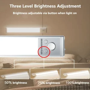 Rechargeable LED Modern Cabinet Light Motion Sensor USB Long Battery Life Easy Install High Brightness Cold White Waterproof
