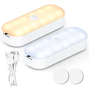 Rechargeable LED Motion Sensor Under Cabinet Lights for Kitchen, Home, Wall, Bedroom