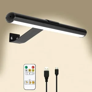 Rechargeable LED Picture Light Battery Operated Dimmable Wall Sconce Lamp with Remote Control for Living Room