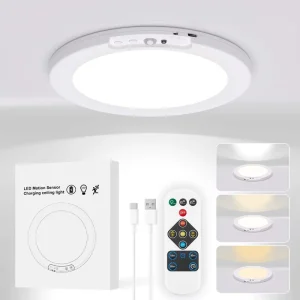 Rechargeable Magnetic Motion Sensor LED Light for Indoor Stairs Closets Entrances Bag Lighting Ceiling Cabinet Mount