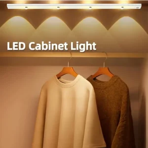 Rechargeable Modern Closet LED Motion Sensor Cabinet Light Wall Mounted Touch Control Dimmable 4100K Neutral White Portable