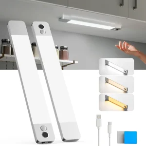 Rechargeable Modern Motion Sensor LED Cabinet Light Indoor Night Light Kitchen Bedroom Staircase Closet Reading Dimmable