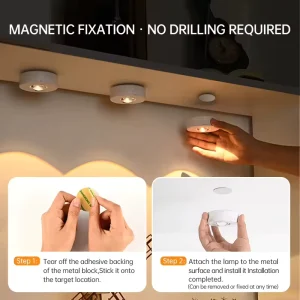 Rechargeable Motion Sensor LED Closet Light 500mAh Wireless Under Cabinet Bar Magnetic Night Light for Kitchen Stairs