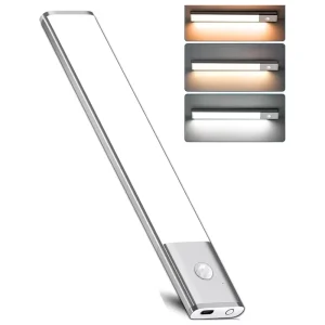 Rechargeable Motion Sensor Under Cabinet Light Magnetic Wireless LED Closet Lamp for Stairs and Indoor Counter Use