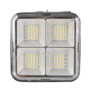 Rechargeable Solar LED Emergency Light Magnet Waterproof Indoor/Outdoor Use 4 Heads Mini ABS Portable Flood Lights