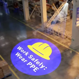 Recruit Agents Custom Logo Gobo Projector Lamp LED Outdoor Waterproof Advertising Light for Workplace Safety Reminder Warning