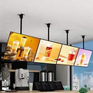 Rectangle Aluminum Alloy LED Snap Frame Slim Hanging Decorative Advertise Light Box Menu Board Bar Restaurant