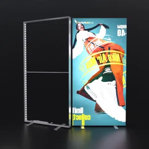 Rectangle Aluminum Frame LED EdgeLit Decorative Floor Standing Commercial Advertising Fabric Lightbox