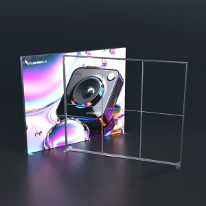 Rectangle Exhibition Booth Advertising Fabric LED Lightbox Stand Aluminum Frame Double sided SEG Design Decorative Features