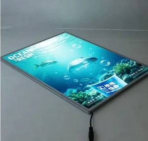 Rectangle LED Drawing Ultra Thin Aluminum Alloy Frame Light Box Wall Mounted Hanging Illuminated Billboard Advertise Board