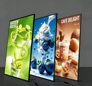 Rectangle LED Drawing Ultra Thin Aluminum Alloy Frame Light Box Wall Mounted Illuminated Billboard Poster Menu