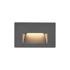 Rectangle Recessed LED Step Light IP65 Aluminum Wall Luminaire for Outdoor Stair Pathway and Landscape Lighting