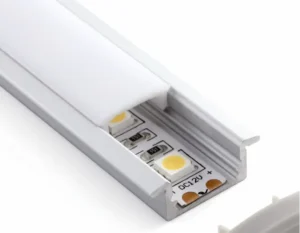 Rectangular LED Aluminum Profile Strip Lights Milky PC Cover Recessed Surface Mounted Channel CRI90 5 Year Warranty