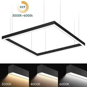 Rectangular Suspension LED Linear Suspension Aluminium Profile 30W Commercial Office Billiard Table Lights