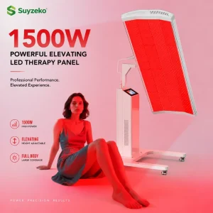 Red Light Therapy Panel 1500W 1280 LEDs Full Body Electric Lift Stand 660nm 850nm LED Infrared Panel for Home Gym Clinic