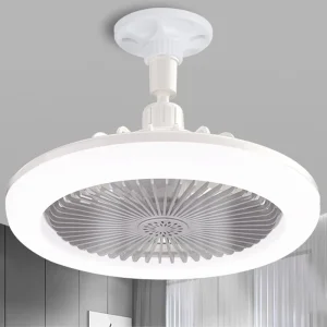 Remote Control 3 Light Color Dimming Multifunctional Timing Dimmable LED Mini Bedroom Living Room Office E27 Ceiling Fan Light