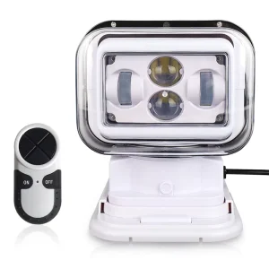 Remote LED Search Light 360 Rotating Marine Spotlight Search Lights for Boat Trucks Offroad Pickup